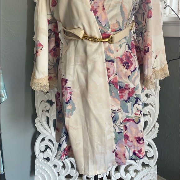 In Bloom Jonquil | floral robe midi length M/L - Picture 5 of 7